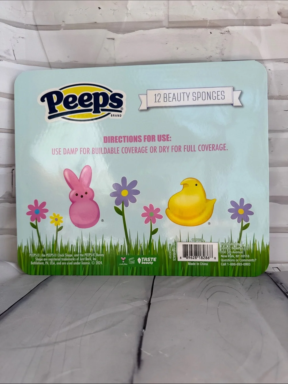 Peeps 12-Pack Assorted Color Makeup Beauty Sponges